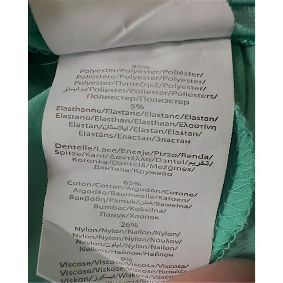 Cache Cache Lightweight Lace Embroidery Chiffon Aqua Color Blouse, Top - Size 1 - Picture 7 of 9